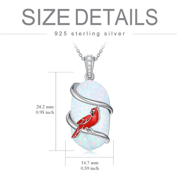 18k Angel Cardinal Diamond Necklace - Picture 6 of 6